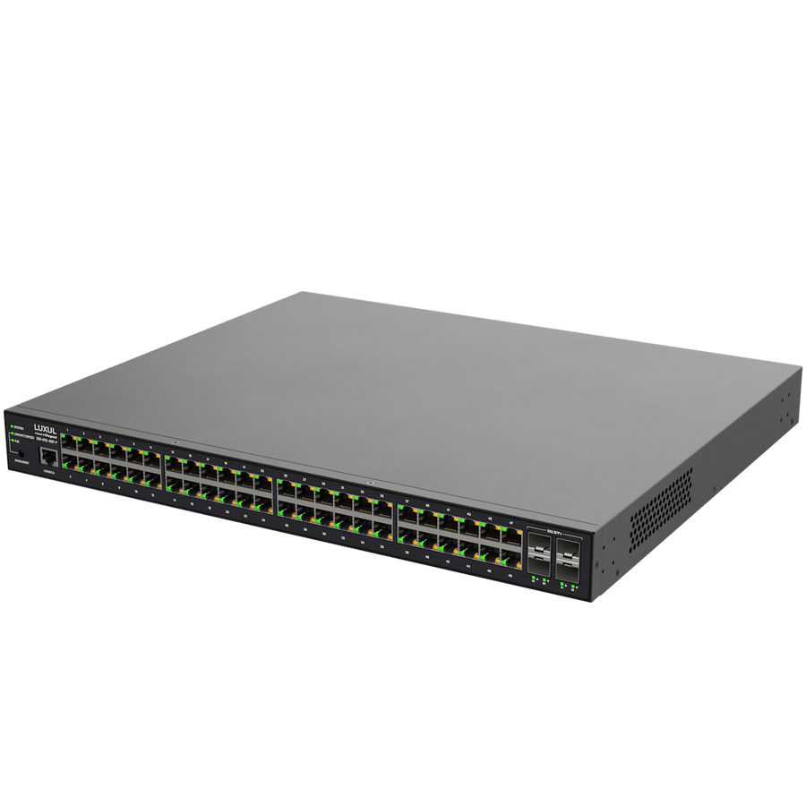 48 PoE+ | 4 (10G) SFP+ Ports – 1Gb L2/L3 Managed Switch, US Power Cord