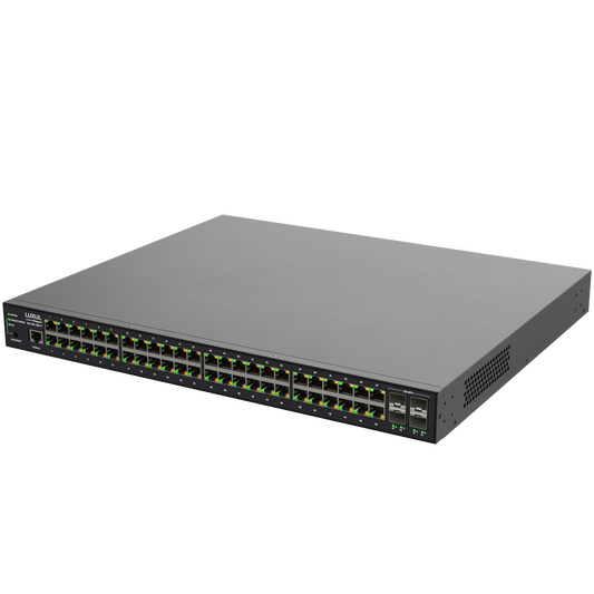 SW-615-48P-F - Luxul - 48 PoE 4 10G SFP Ports 1Gb L2L3 Managed Switch US Power Cord