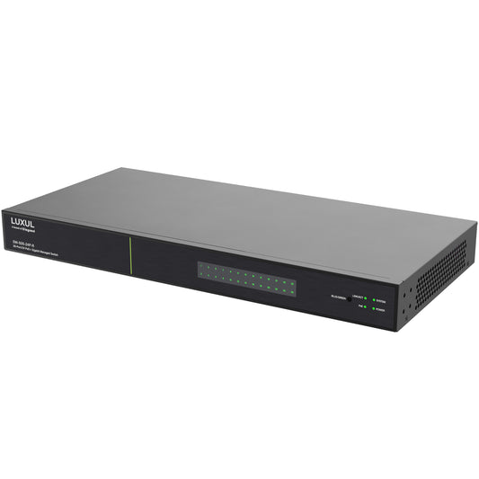 SW-505-24P-R - Luxul - 24 PoE 2 Combo RJ45SFP RearFacing Ports 1Gb L2L3 Managed Switch US Power Cord