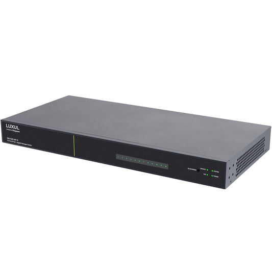 SW-505-8P-R - Luxul - 8 PoE 2 RJ45 2 SFP RearFacing Ports 1Gb L2L3 Managed Switch US Power Cord