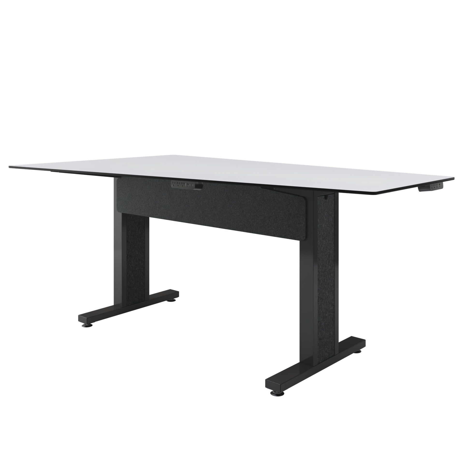 TBL-ANG-5P-CH-WB - Middle Atlantic - Forum 5 Person Angle Table 38 Counter Height Dark Finish
