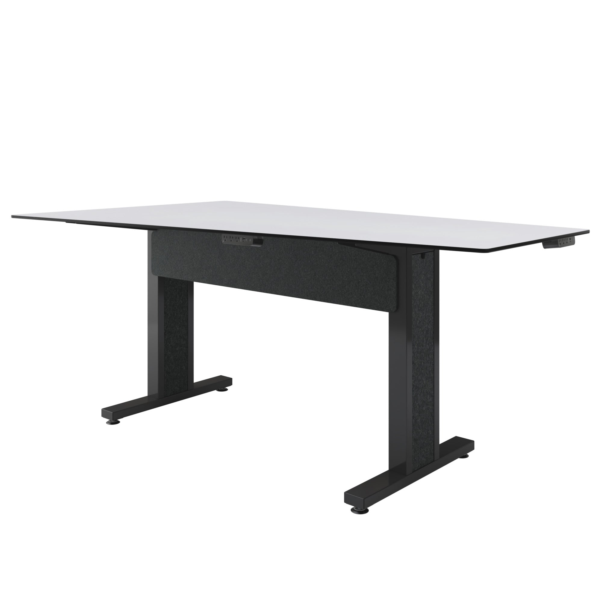 TBL-ANG-5P-CH-WB - Middle Atlantic - Forum 5 Person Angle Table 38 Counter Height Dark Finish