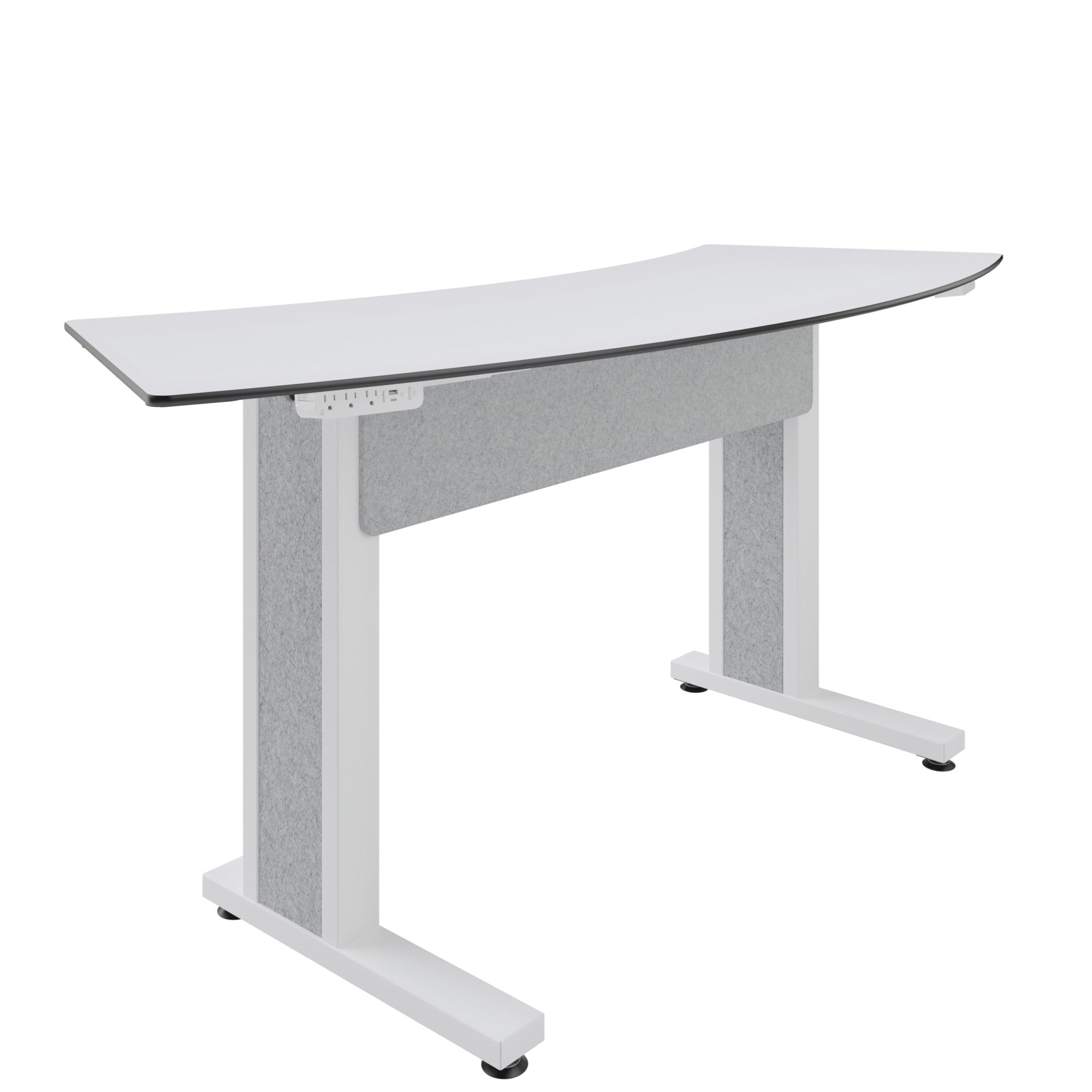 TBL-ARC-3P-CH-WW - Middle Atlantic - Forum 3 Person Arc Table 38 Counter Height Light Finish