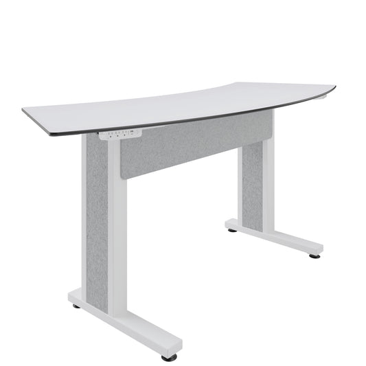 TBL-ARC-3P-CH-WW - Middle Atlantic - Forum 3 Person Arc Table 38 Counter Height Light Finish