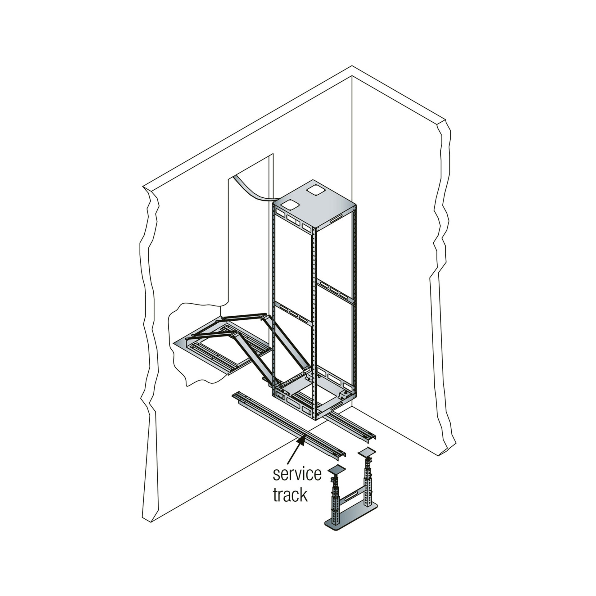 TRACKL - Middle Atlantic - AXS Service Stand 23 Inches High