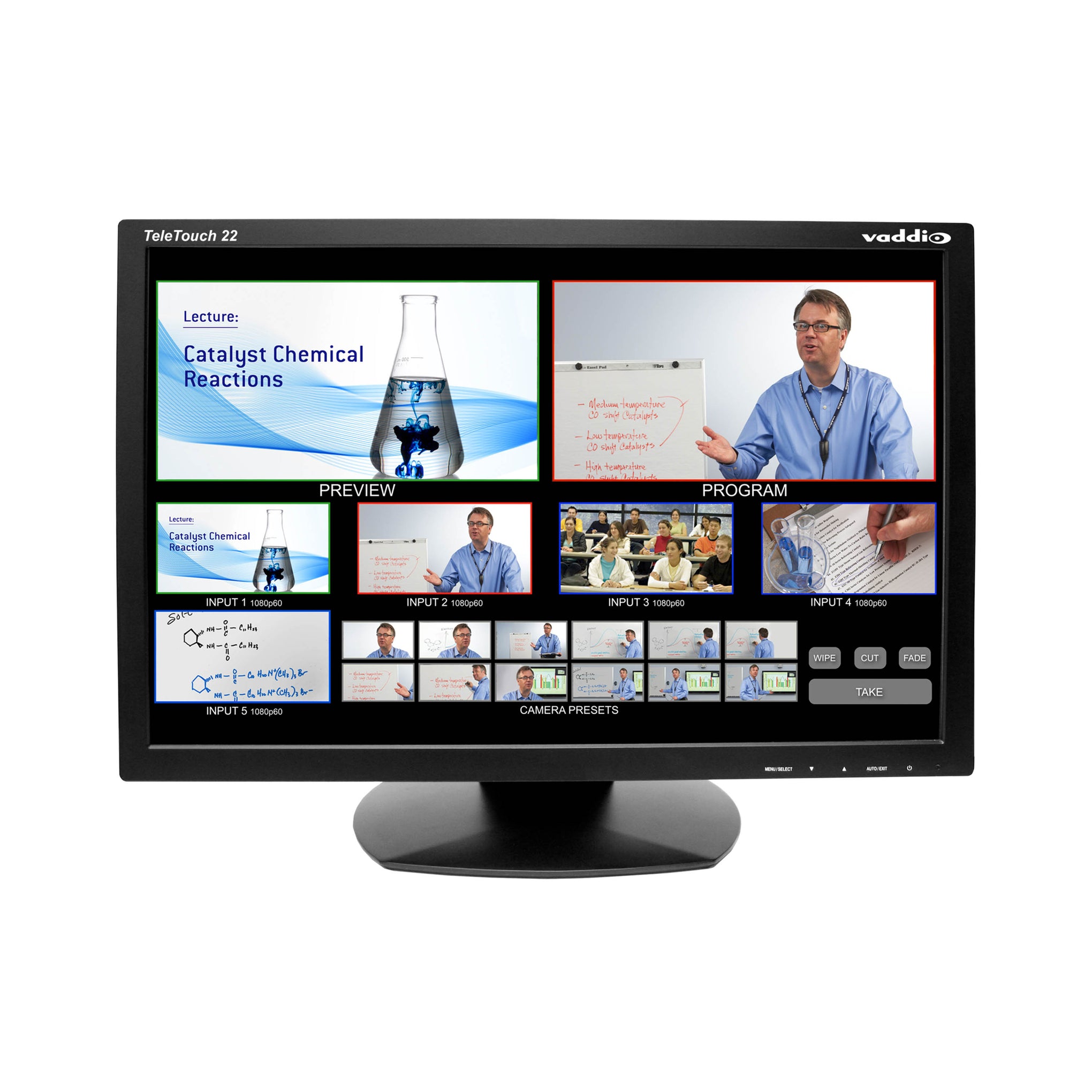 999-5520-022 - Vaddio - TeleTouch 22 Inch HD TouchScreen LCD Monitor with Base