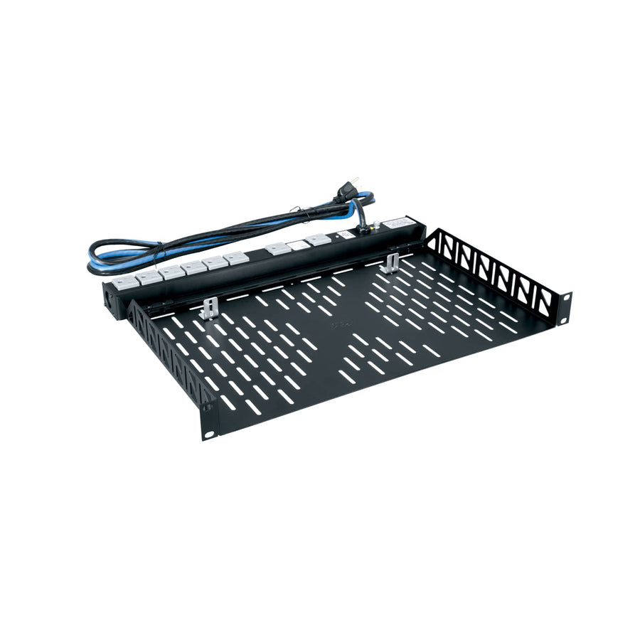 1 RU Utility Rackshelf, 10.4 Inches Deep, Vented - 4 Piece