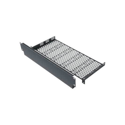 UFA-8-F2 - Middle Atlantic - 1 RU UFA Rackshelf 8 Inches Deep with 2 RU Faceplate