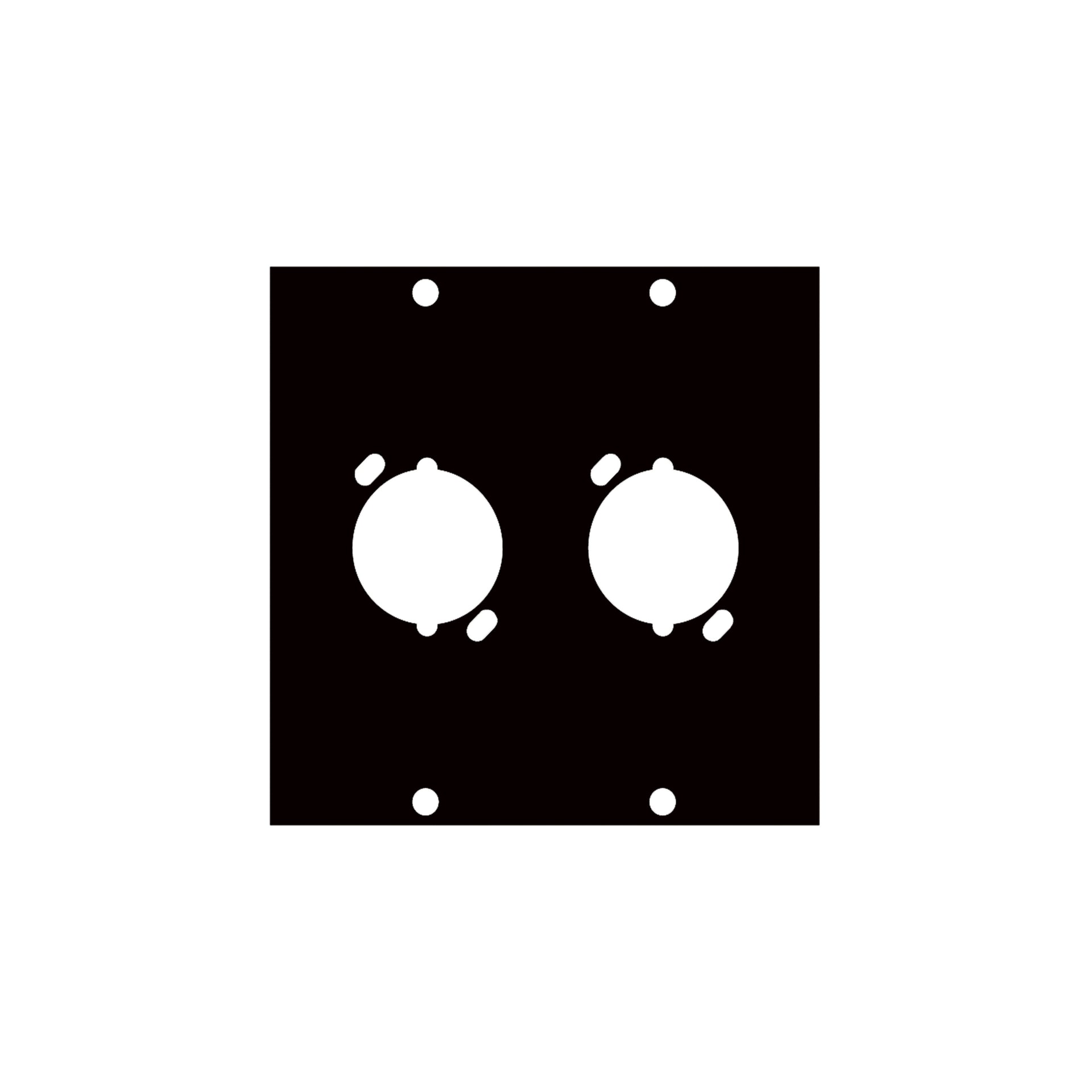 UNIV2 - Middle Atlantic - UCP Module with Two XLR Female Punchouts