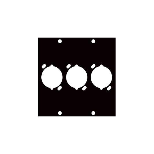 UNIV3 - Middle Atlantic - UCP Module with Three XLR Female Punchouts