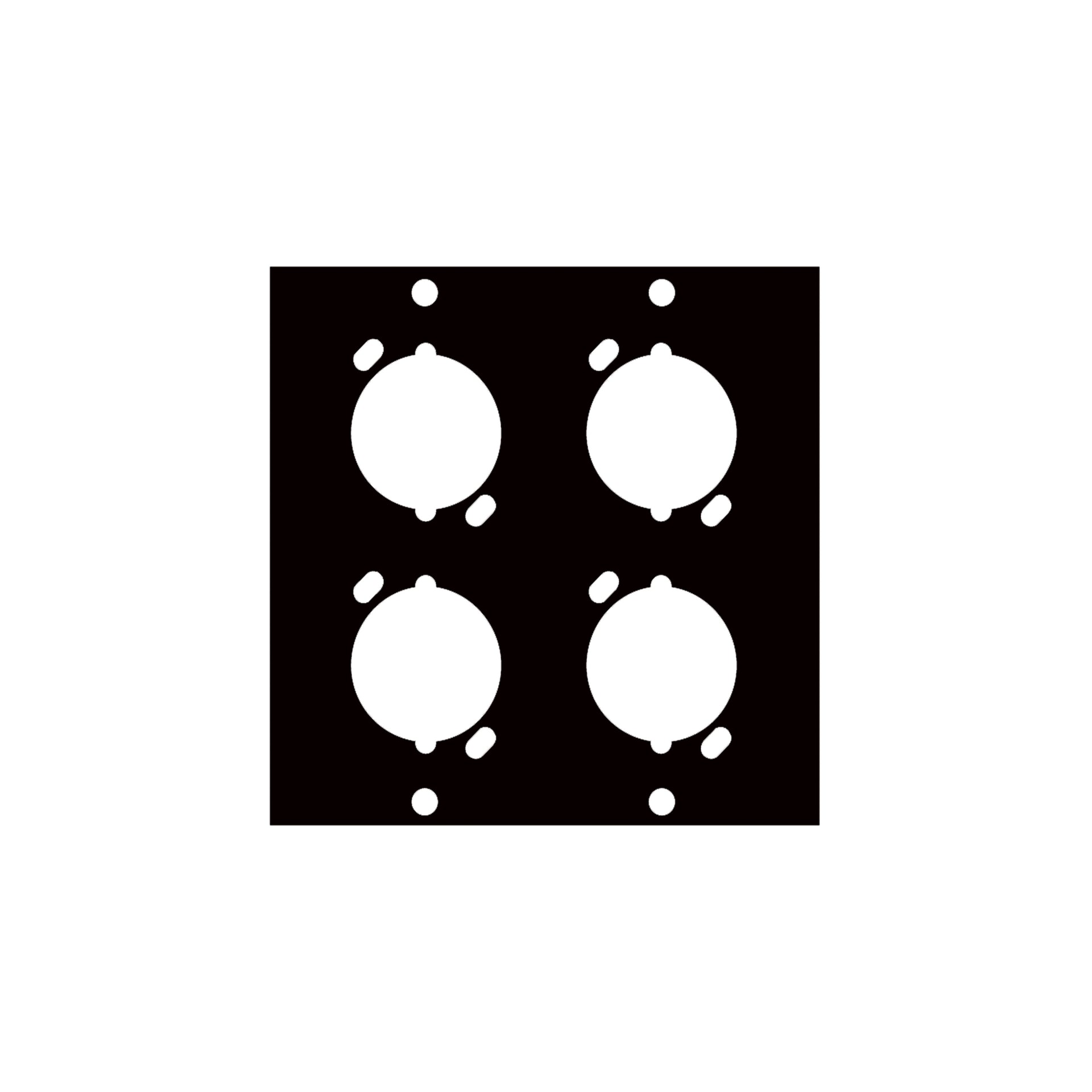 UNIV4 - Middle Atlantic - UCP Module with Four XLR Female Punchouts