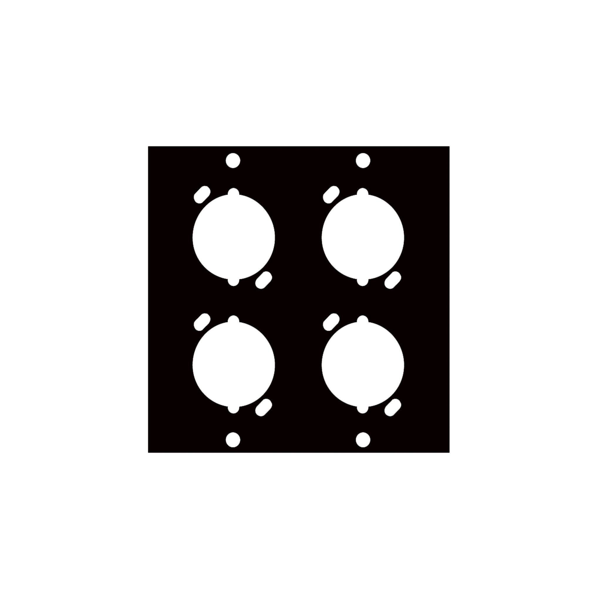 UNIV4 - Middle Atlantic - UCP Module with Four XLR Female Punchouts