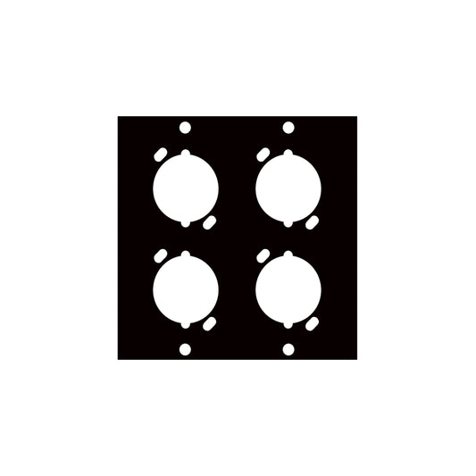 UNIV4 - Middle Atlantic - UCP Module with Four XLR Female Punchouts