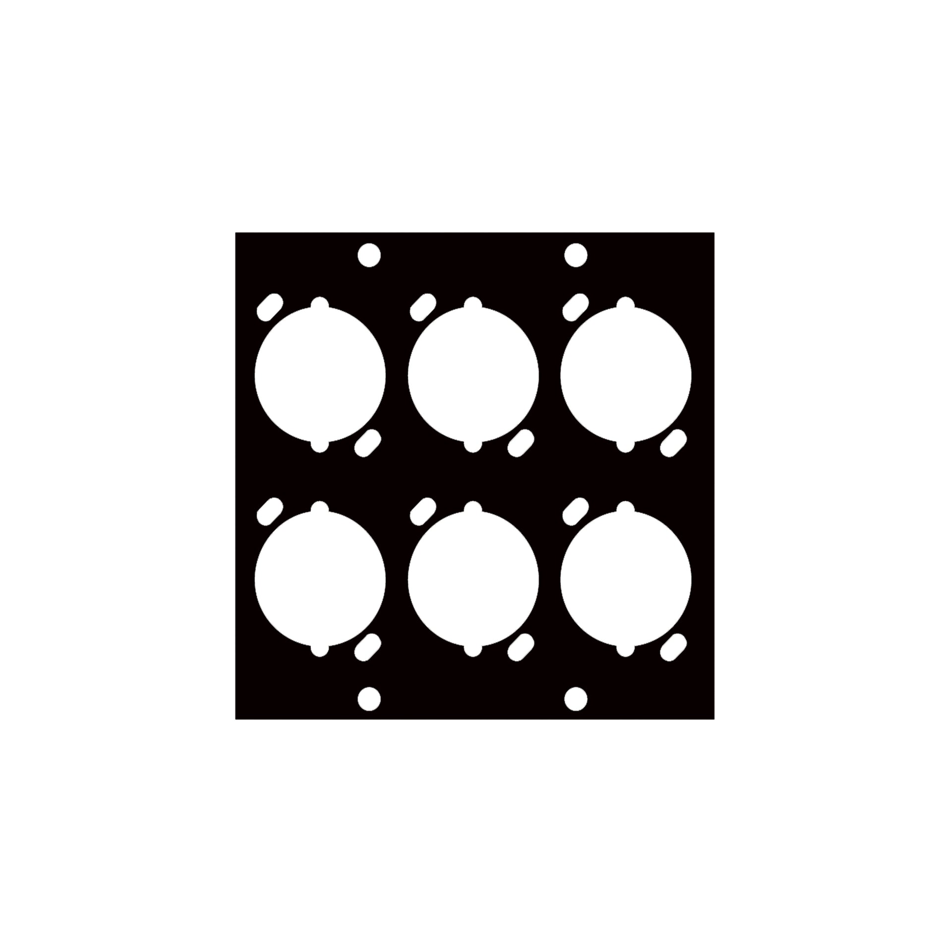 UNIV6 - Middle Atlantic - UCP Module with Six XLR Female Punchouts