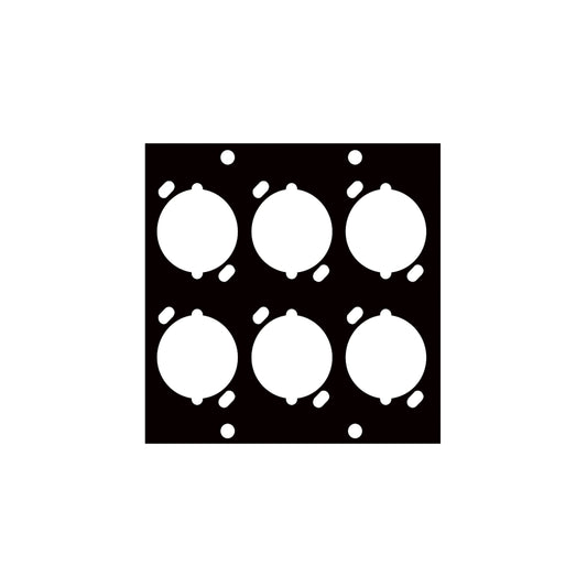 UNIV6 - Middle Atlantic - UCP Module with Six XLR Female Punchouts