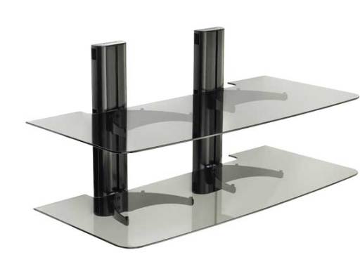 On-Wall Component Shelving Double-column AV component system with two shelves