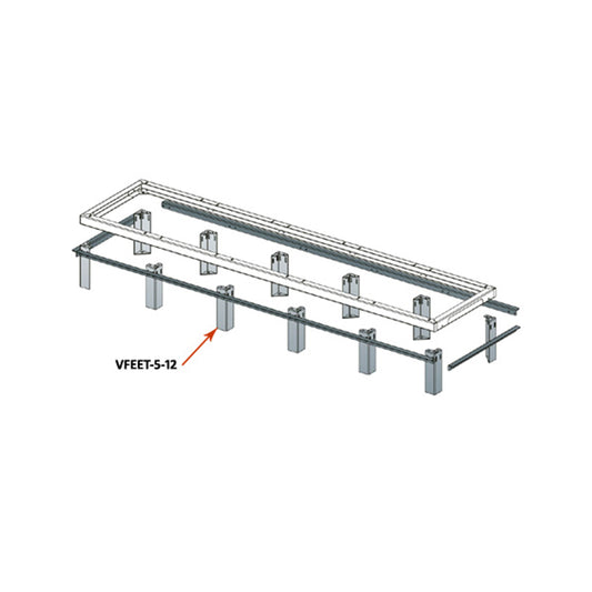 VFEET-1-12 - Middle Atlantic - 1 Bay Riser Feet