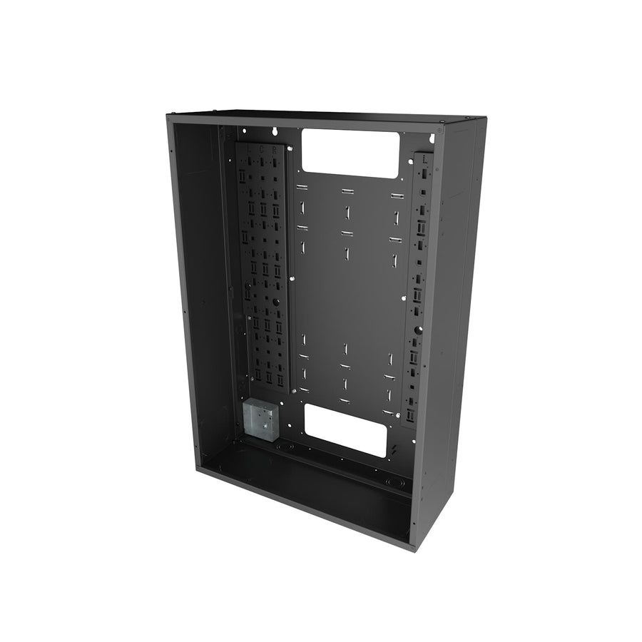VWM Series Back Pan for Solid Door, 36" High x 10" Deep - Black