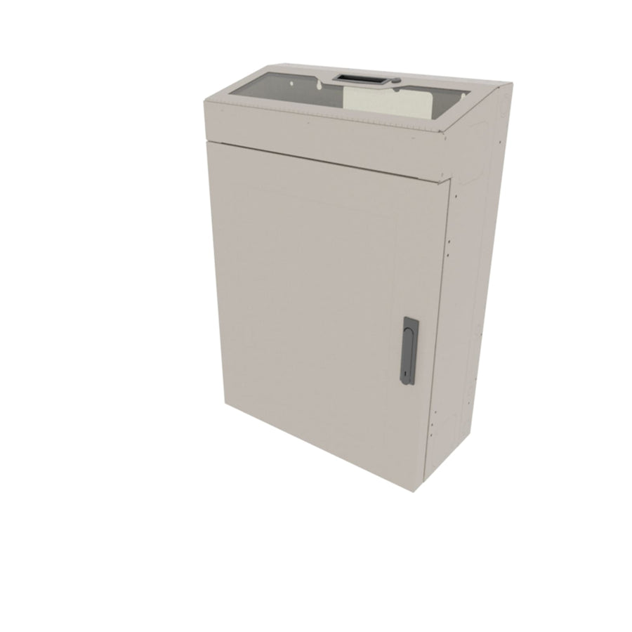 4 RU Low Profile Wall Rack Plexi Top - Putty
