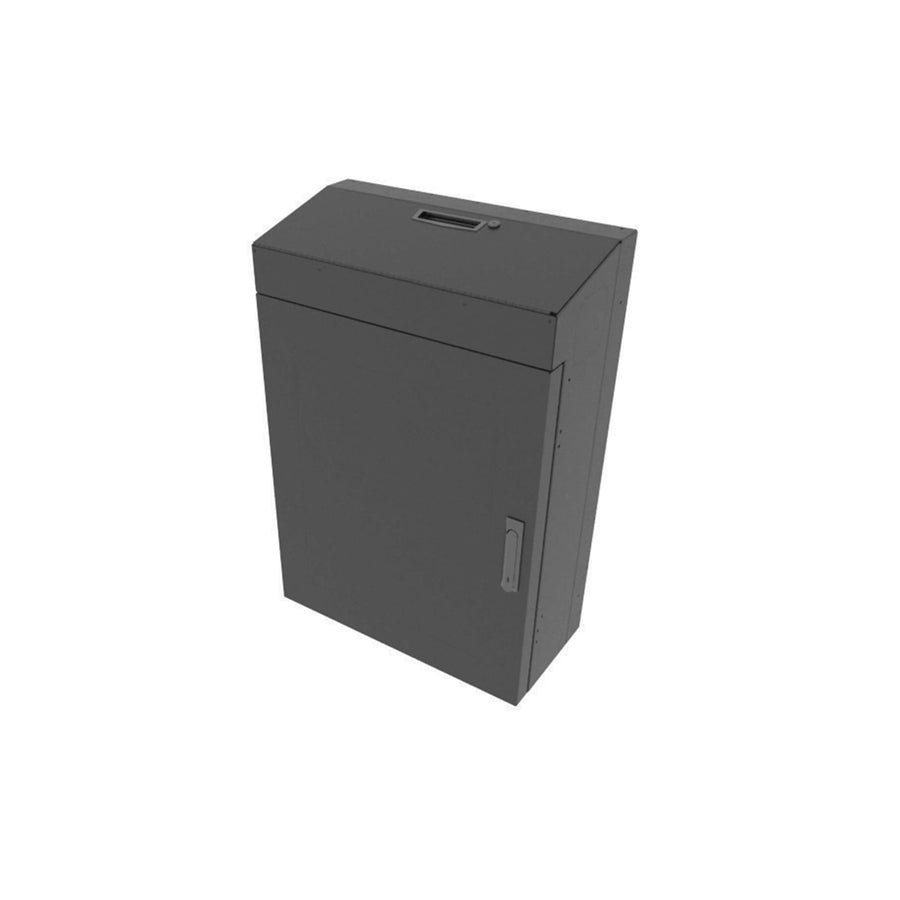 8 RU Low Profile Wall Rack Solid Top - Black