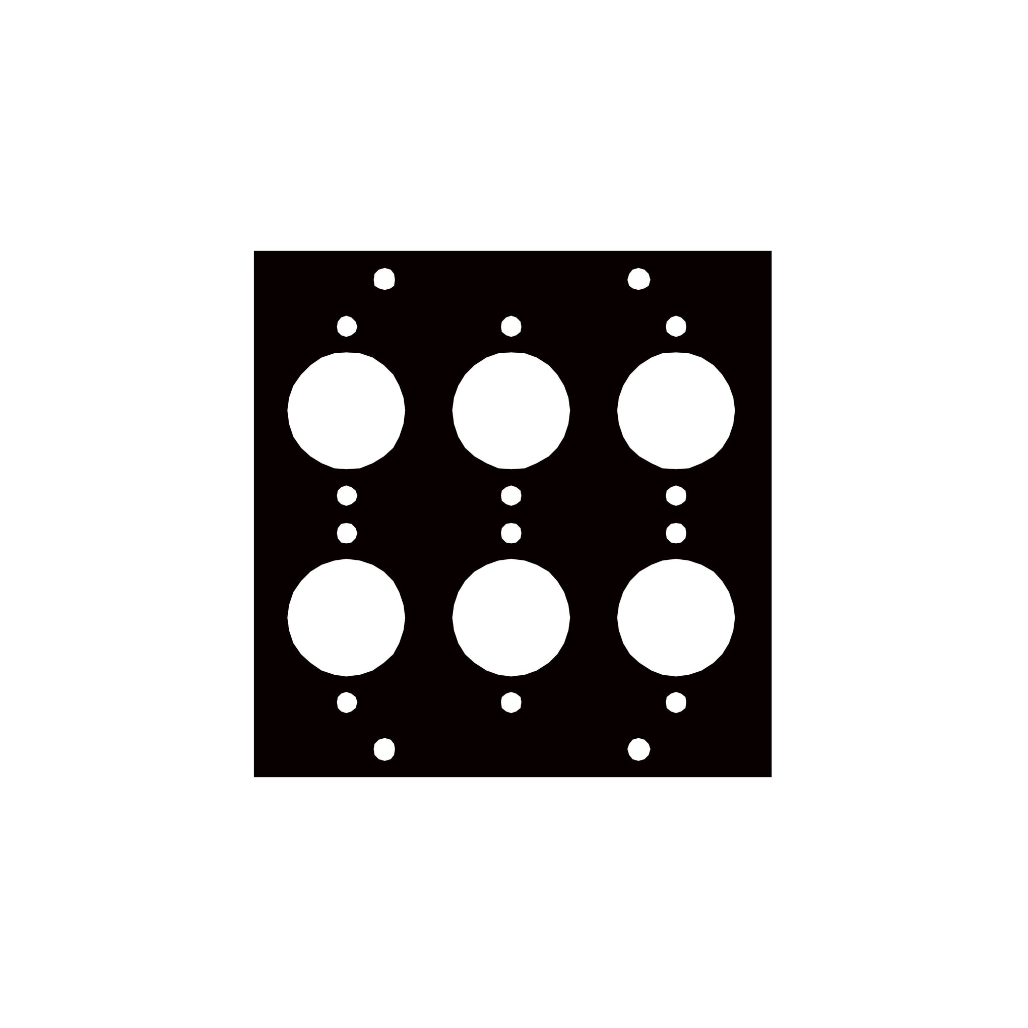 XLRM6 - Middle Atlantic - UCP Module with XLR Male Punchouts
