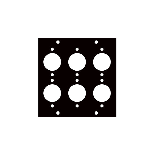 XLRM6 - Middle Atlantic - UCP Module with XLR Male Punchouts
