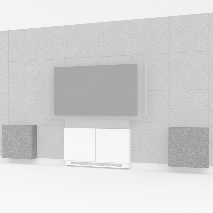8" ADA-Compliant Wall Tiles in Silver Gray