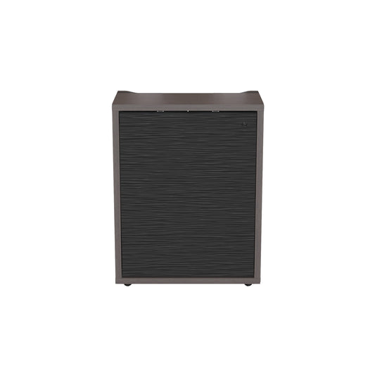 C3K1D1HA3D4ZPLBK - Middle Atlantic - C3 Series HPL Woodkit 1 Bay 32 Inches High Asian Night with Black Metalwave Doors