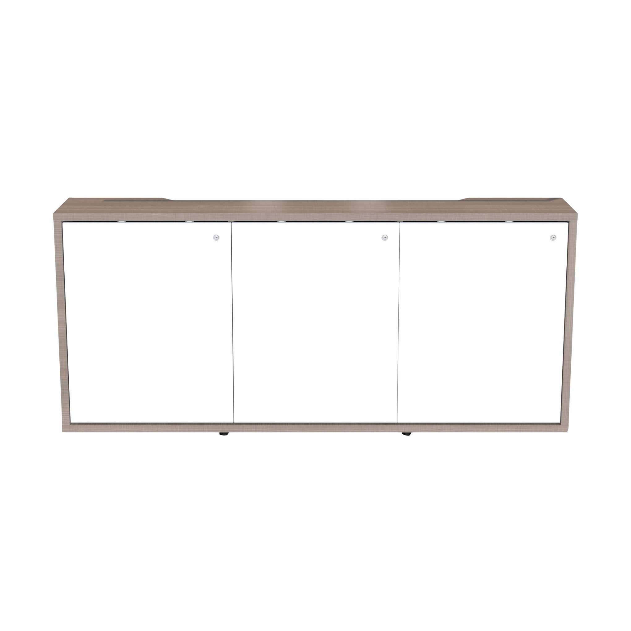 C3K3D1HA0D7ZPLWH - Middle Atlantic - C3 Series HPL Woodkit 3 Bay 32 Inches High 5th Ave Elm with White Gloss Doors