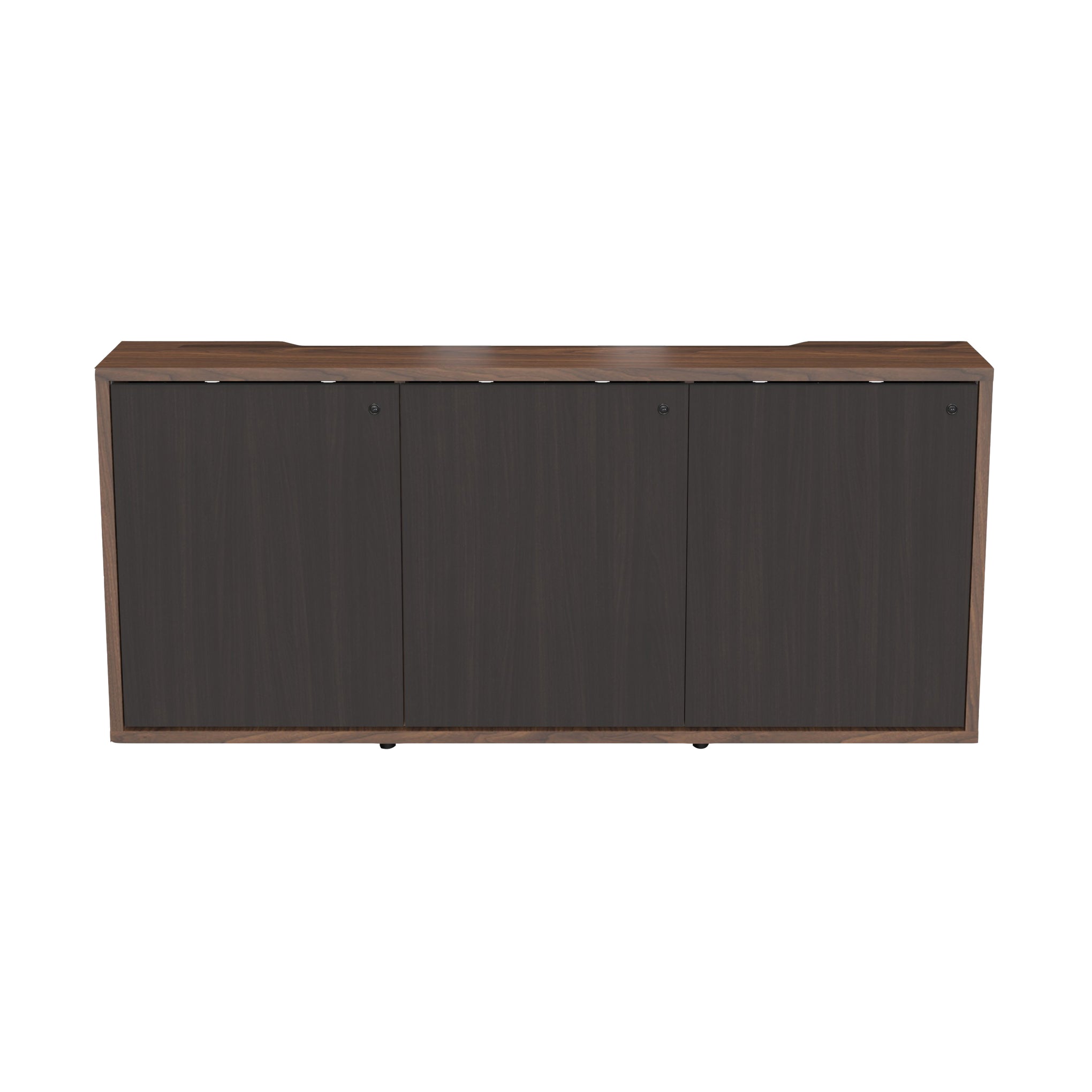 C3K3D1HB9A6ZPLBK - Middle Atlantic - C3 Series HPL Woodkit 3 Bay 32 Inches High Montana Walnut with Blackened Legno Doors