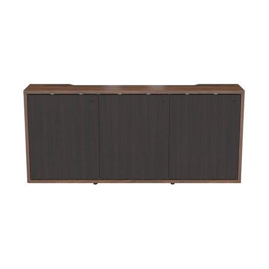 C3K3D1HB9A6ZPLBK - Middle Atlantic - C3 Series HPL Woodkit 3 Bay 32 Inches High Montana Walnut with Blackened Legno Doors