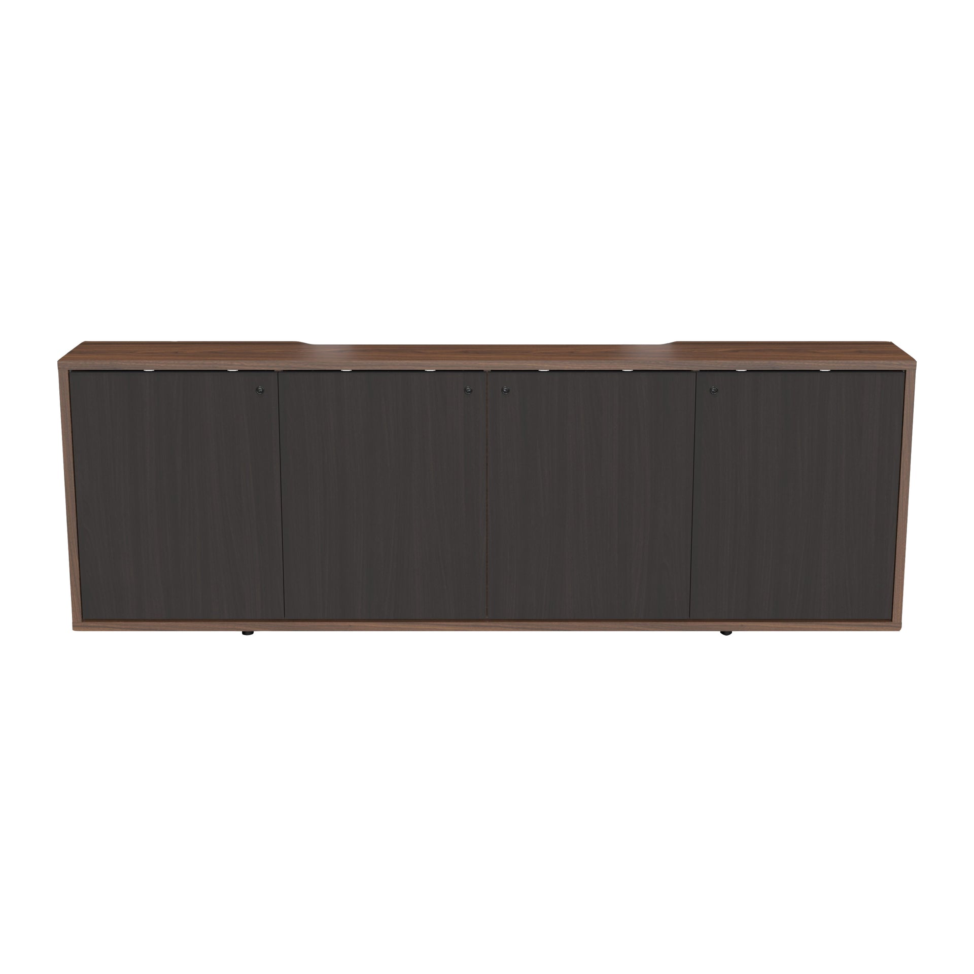 C3K4D1HB9A6ZPLBK - Middle Atlantic - C3 Series HPL Woodkit 4 Bay 32 Inches High Montana Walnut with Blackened Legno Doors