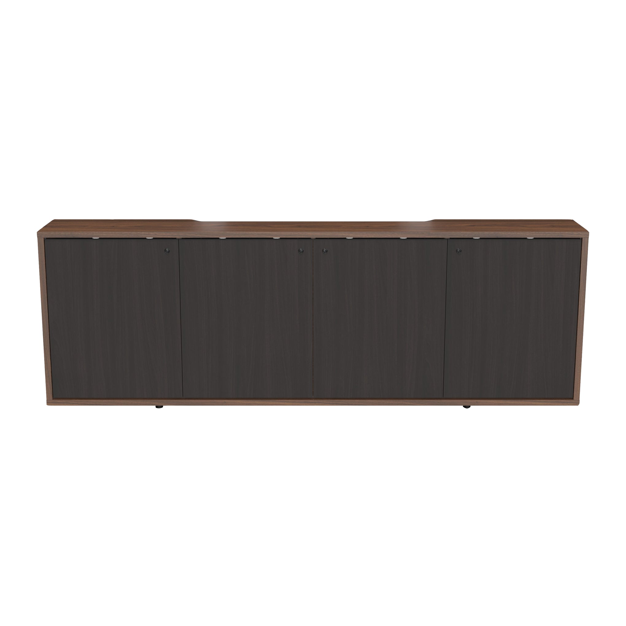 C3K4D1HB9A6ZPLBK - Middle Atlantic - C3 Series HPL Woodkit 4 Bay 32 Inches High Montana Walnut with Blackened Legno Doors