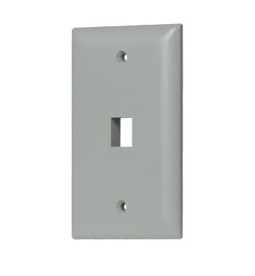 1-Gang 1-Port Wall Plate in Gray