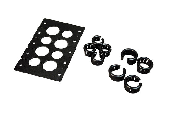 AV9014BK Cable Kit with 8 Openings 4 small and 4 large in Black