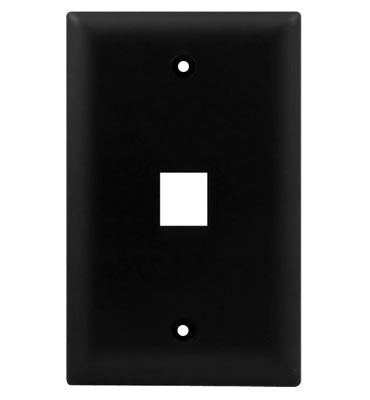 1-Gang 1-Port Wall Plate in Black