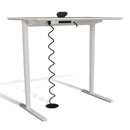 SS266BK - Wiremold - Sit Stand Desk Power with 2 Surface Outlets and 6 Below Desk in Black