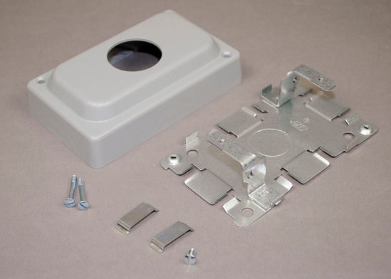 1546A Overfloor Raceway Single Receptacle Box