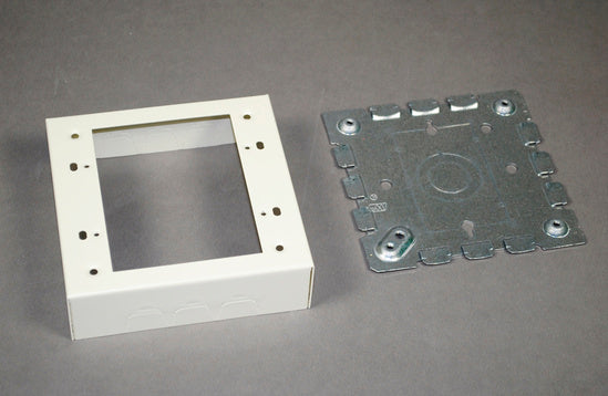 5747-2WH Two Gang Shallow Switch and Receptacle Box Fitting in White