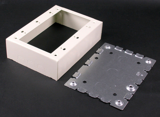 V5748-2 Two Gang Switch and Receptacle Box Fitting in Ivory