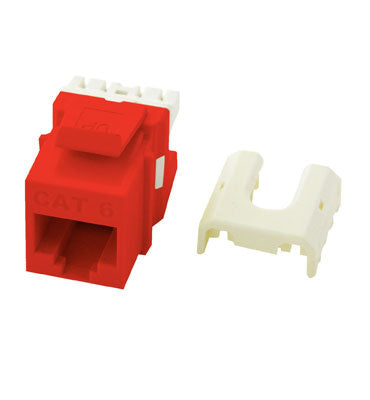 Cat6 QuickConnect RJ45 Keystone Insert in Red