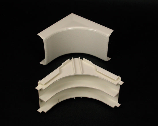 2317DFO-WH 2300 Radiused Divided Internal Elbow Fitting in White