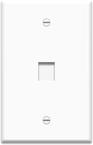 1-Gang 1-Port Oversized Wall Plate in White - 10 Pack