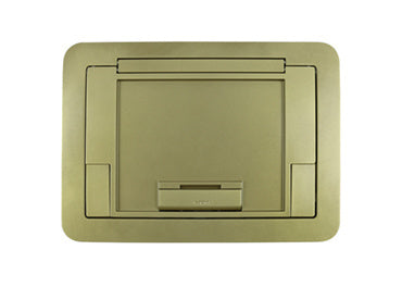 EFB45CTBSTR Evolution™ EFB45 Floor Box Flush Style Cover with Floor Insert in Brass