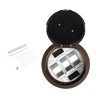 8AT2PBZ Evolution™ Recessed Prewired Assembly with Flush Style Cover in Bronze