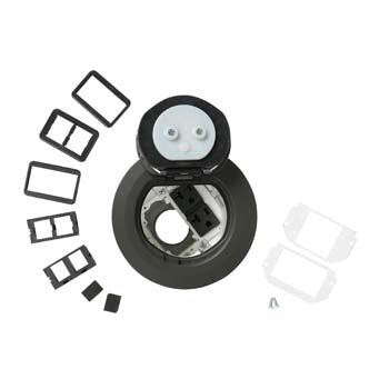 4ATP2RGY 4 inch Prewired Flush Syle Duplex in Gray
