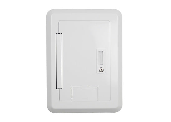 EHWBC4-WH Evolution™ Black Four Gang Hinged Wall Box Cover in White