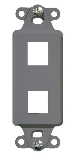 2-Port Decorator Outlet Strap in Gray