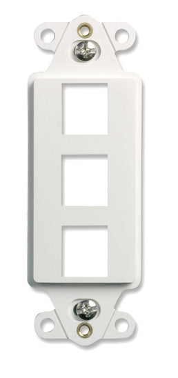 3-Port Decorator Outlet Strap in White