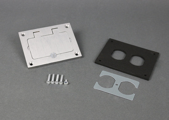 828DPGFITCAL Rectangular Duplex Cover Plate in Aluminum